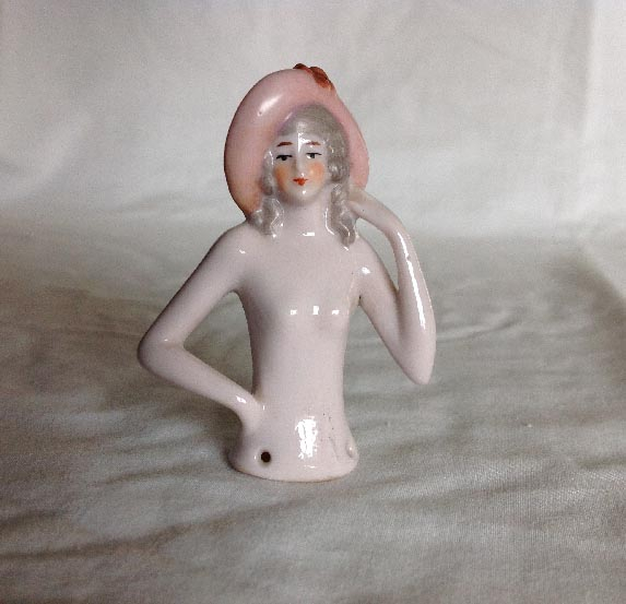 circa 1920's-30's German made Art Deco period nude half doll